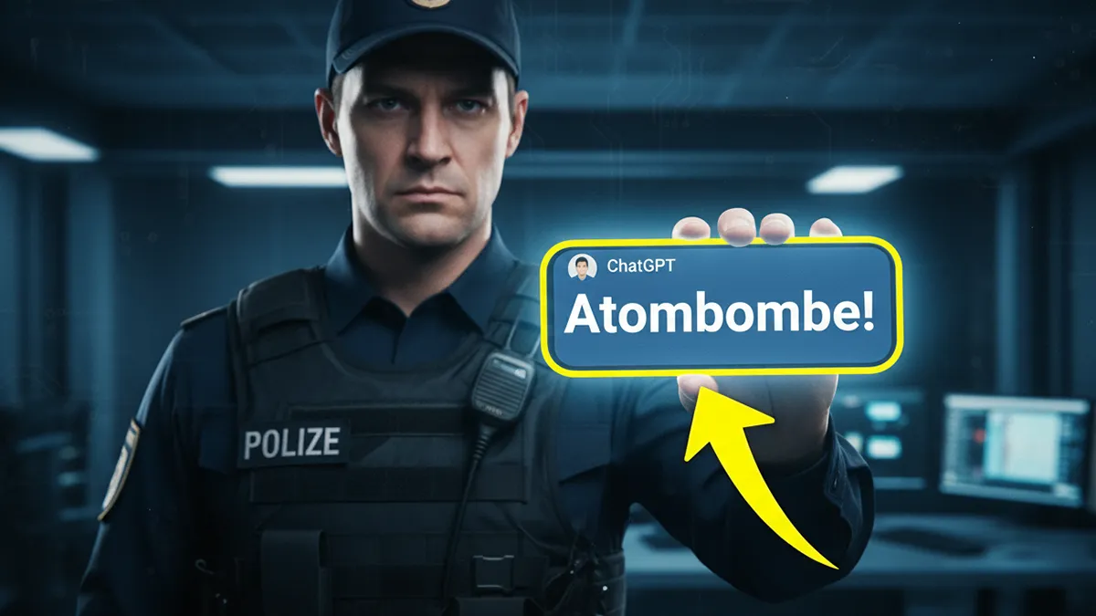 Ein Polizist mit ChatGPT Chat